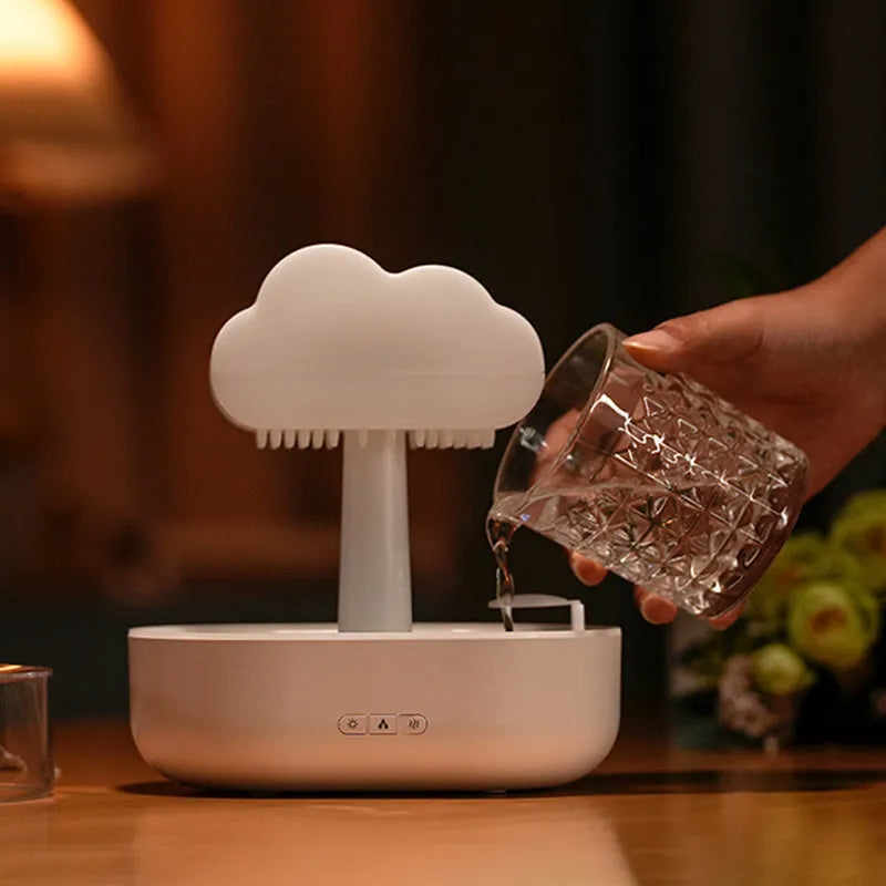 Rain Cloud Night Light Humidifier With Sound And 7 Color Led Light
