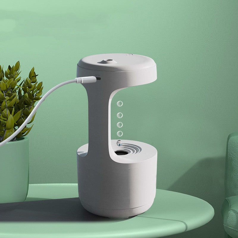 Anti-Gravity Water Drop Humidifier - Backflow with Clock