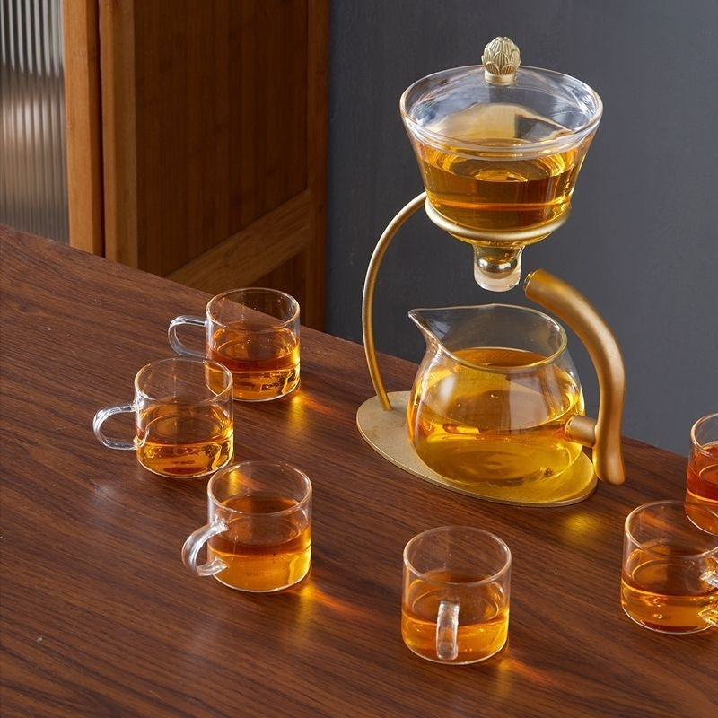 Automatic Glass Tea Set - Magnetic Anti-Scald Teapot