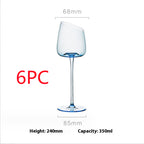 Klein Blue Crystal Glass Goblet Red Grape Wine Glass