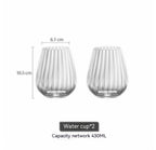 Nordic Vertical Striped Wine Glass High Leg