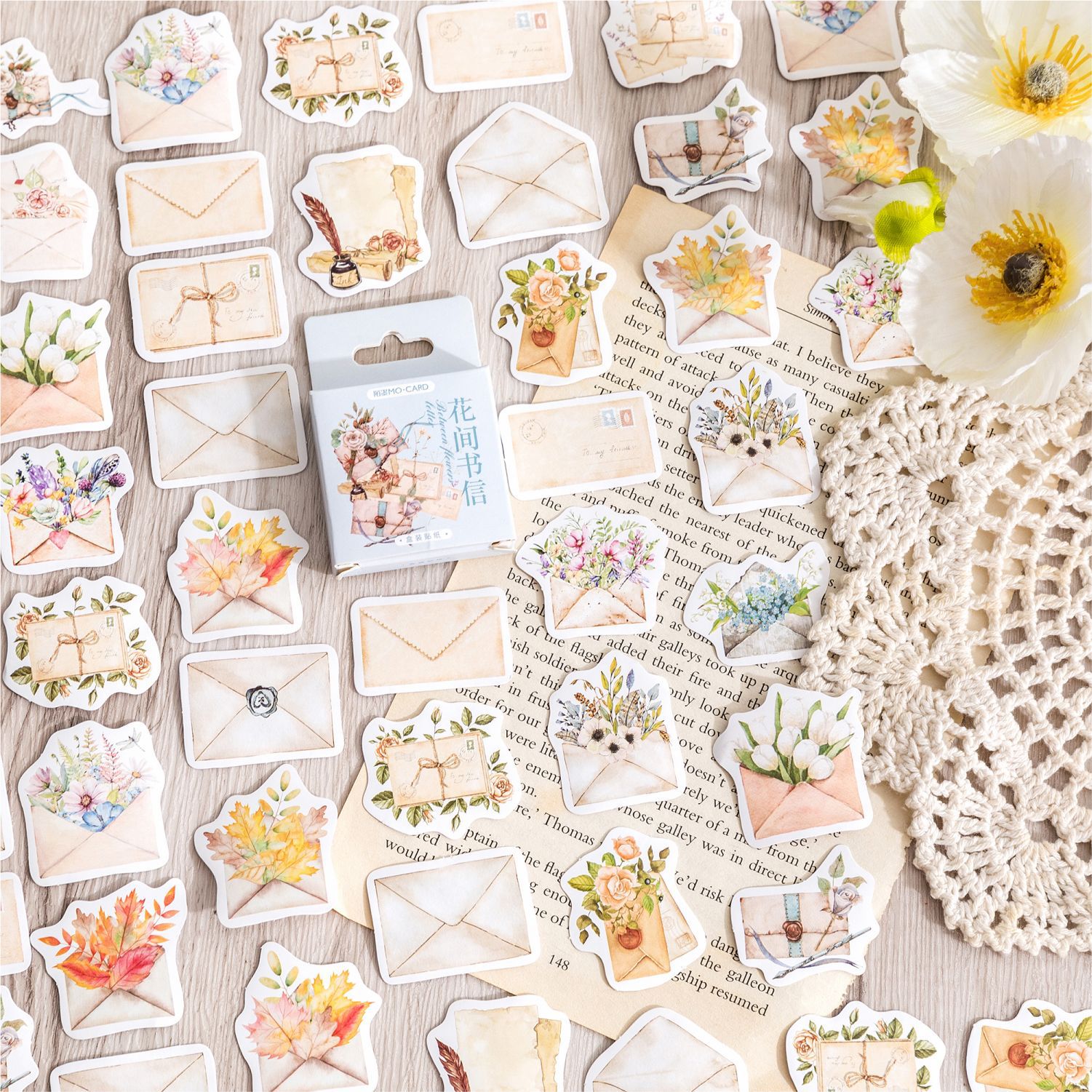 Retro Flower Journal Decoration Stickers