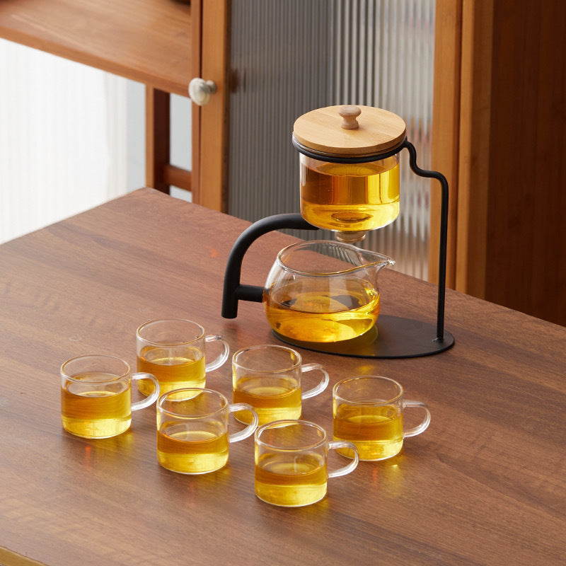 Automatic Glass Tea Set - Magnetic Anti-Scald Teapot