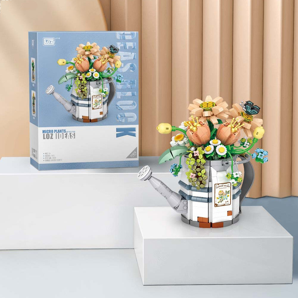Bouquet Building Blocks Micro Flower Pot Children's Puzzle Assembly