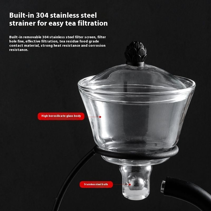 Automatic Glass Tea Set - Magnetic Anti-Scald Teapot