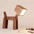 Wooden Dog Desk Lamp - Adjustable Children's Reading Light