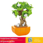Puzzle Assembling Building Blocks Flower Pot Model Toys