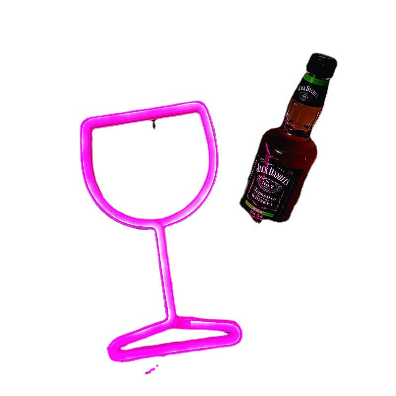 Decorative Wall LED Neon Light - Wine Glass Design
