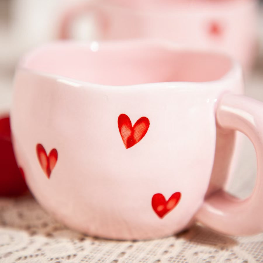 Creative Heart Mug Good-looking Ceramic Household