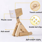 Wooden Dog Desk Lamp - Adjustable Children's Reading Light