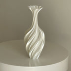Artistic Abstract Twisted Vase - Retro Flower Design