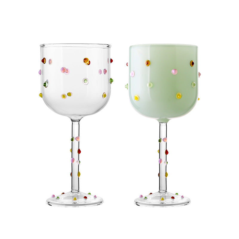 Creative Colored Candy Bean High Beauty Wine Glass