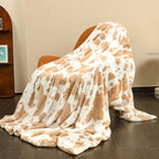 Double-Layer Cow Print Flannel Blanket