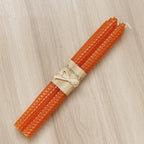 Elegant Beeswax Taper Candles - Living Room Decor
