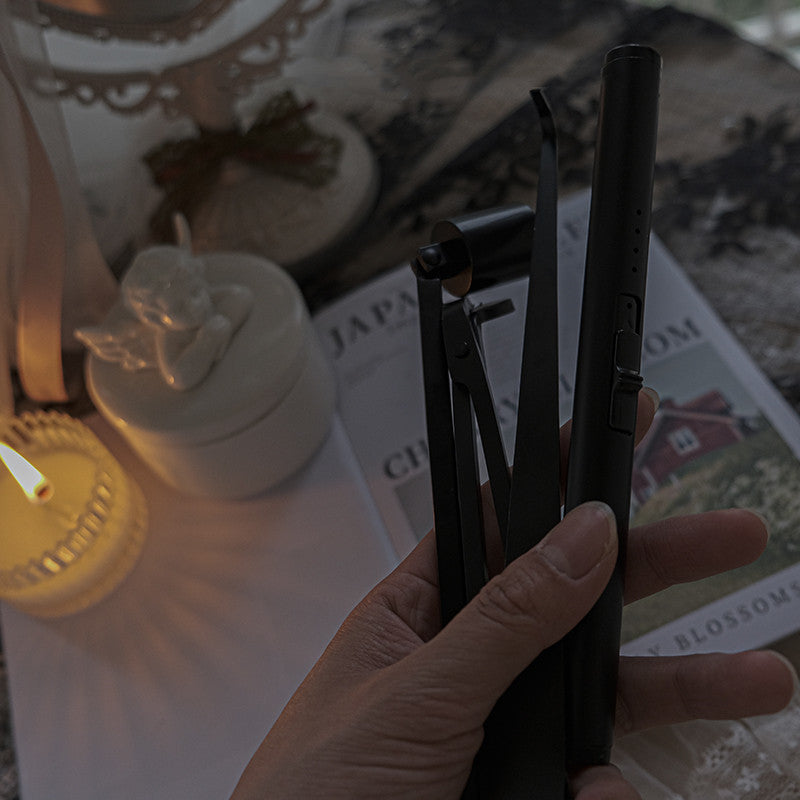 Candle Care Tool Set with Lighter - Complete Kit