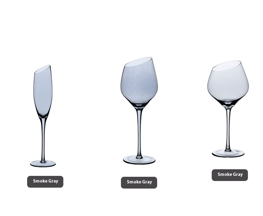 Beveled Big Belly Goblet Crystal Red Wine Electroplated Color Wine Champagne Glass
