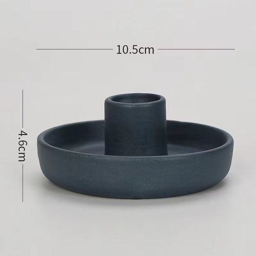 Ceramic Candle Pedestal - Jewelry Storage Tray
