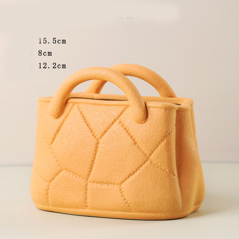 Nordic Morandi Handbag Ceramic Vase - Creative Design