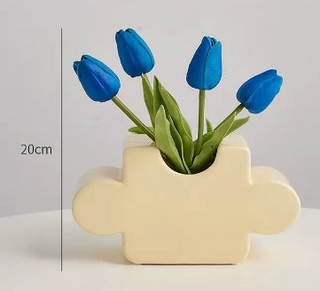 Ceramic Jigsaw Vase - Puzzle Flower Arranger