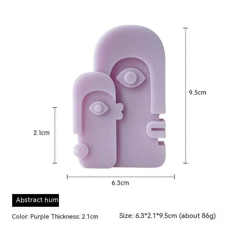 Abstract Face Aromatherapy Candle - Artistic Decor