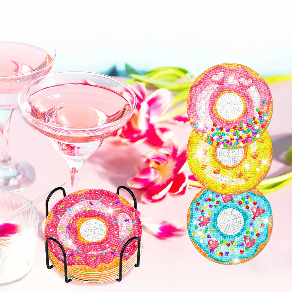 Diamond Art Coaster with Bracket - DIY Beautiful Pattern