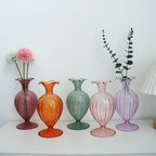 European Retro Glass Vase - Simple Big Belly Series