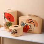 Nordic Painted Ceramic Vase - Artistic Design