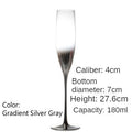 Crystal Electroplating Silver Grey Gradient Wine Glass