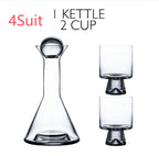 European-Style Crystal Glass Electroplating Rose Gold Water Jug American Decanter Wine Set