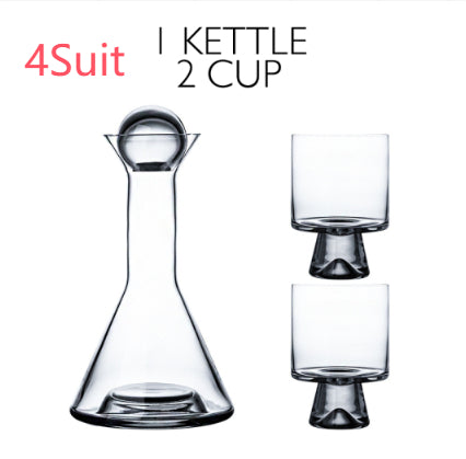 European-Style Crystal Glass Electroplating Rose Gold Water Jug American Decanter Wine Set