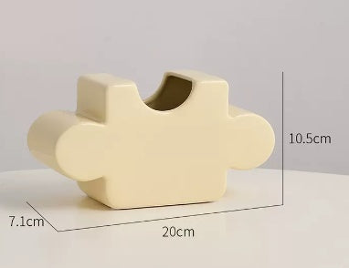 Ceramic Jigsaw Vase - Puzzle Flower Arranger