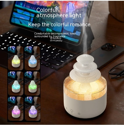 Rain Cloud Night Light Humidifier With Sound And 7 Color Led Light