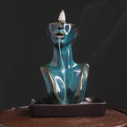 Ceramic Beauty Statue Incense Burner - Artistic Decor
