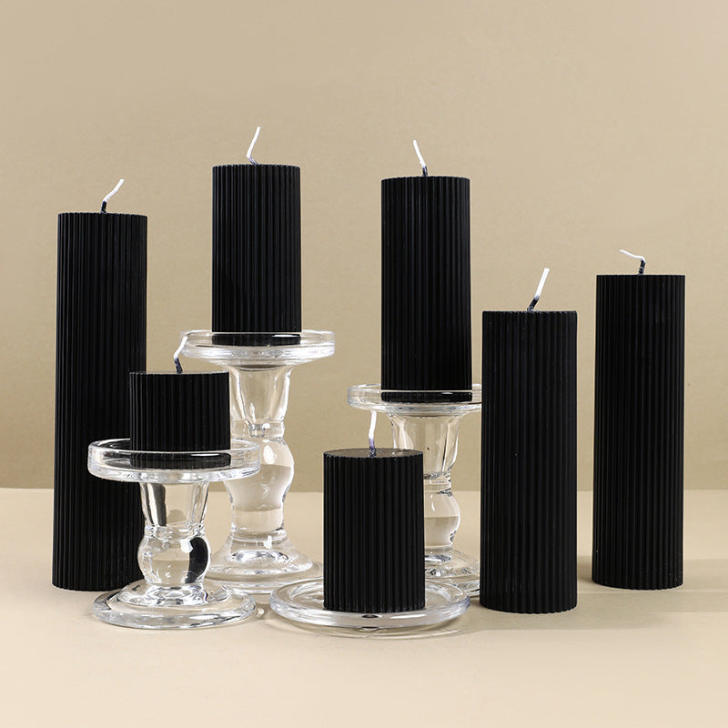 Black Cylinder Soy Wax Aromatherapy Candles