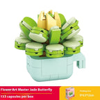 Puzzle Assembling Building Blocks Flower Pot Model Toys
