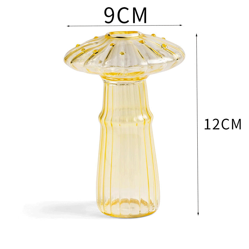 Glass Mushroom Vase - Whimsical Design