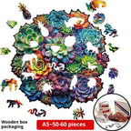Succulent Plant Hidden Shapes Puzzle