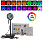 USB Rainbow Projection Desk Lamp - Colorful Light