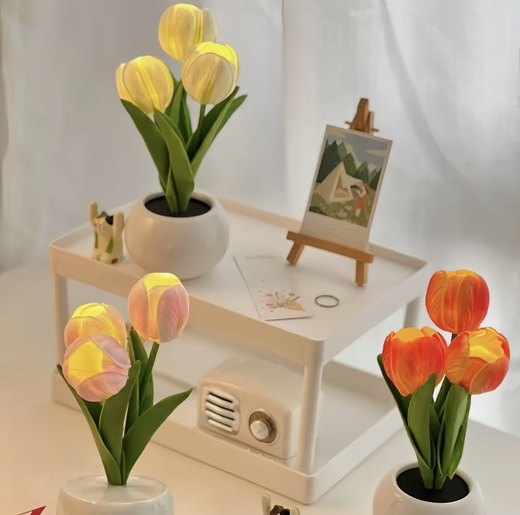 LED Tulip Table Lamp - Replica Flower Vase Desktop Decor