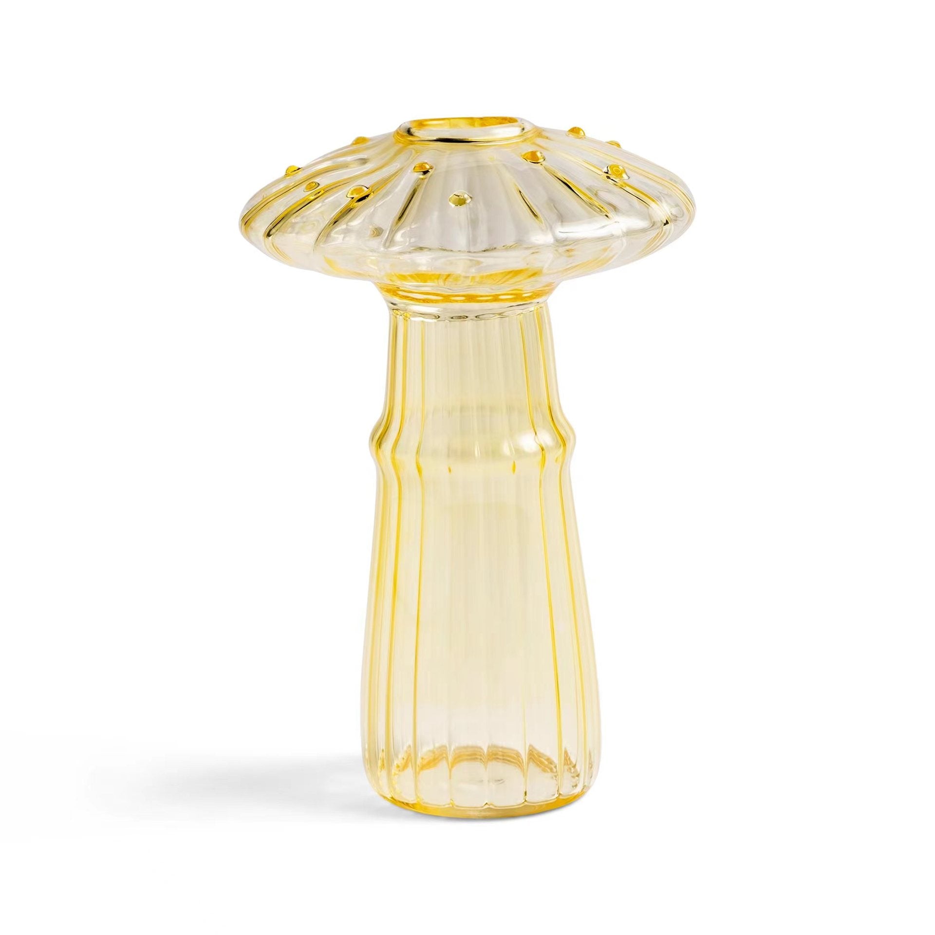 Glass Mushroom Vase - Whimsical Design