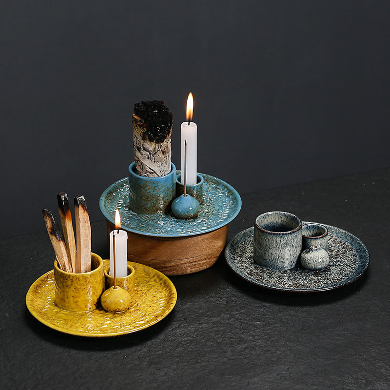 Ceramic Incense Burner - Handcrafted Zen Holder