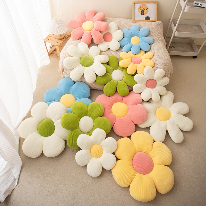 Flower-Shaped Throw Pillow