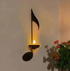 Musical Note Iron Candle Holder - Creative Decor