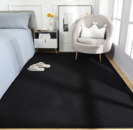 Solid  Black Rug