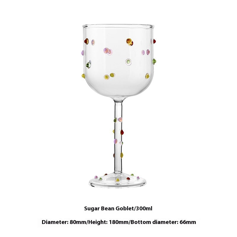 Creative Colored Candy Bean High Beauty Wine Glass
