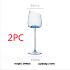 Klein Blue Crystal Glass Goblet Red Grape Wine Glass