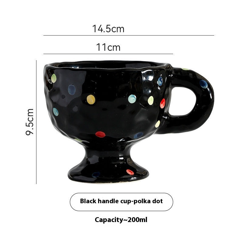 Personalized Simple Ceramic Creative Mug Hand-pinching Irregular