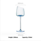 Klein Blue Crystal Glass Goblet Red Grape Wine Glass