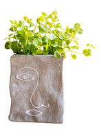 Portrait Art Terracotta Vase - Retro Breathable Shaped