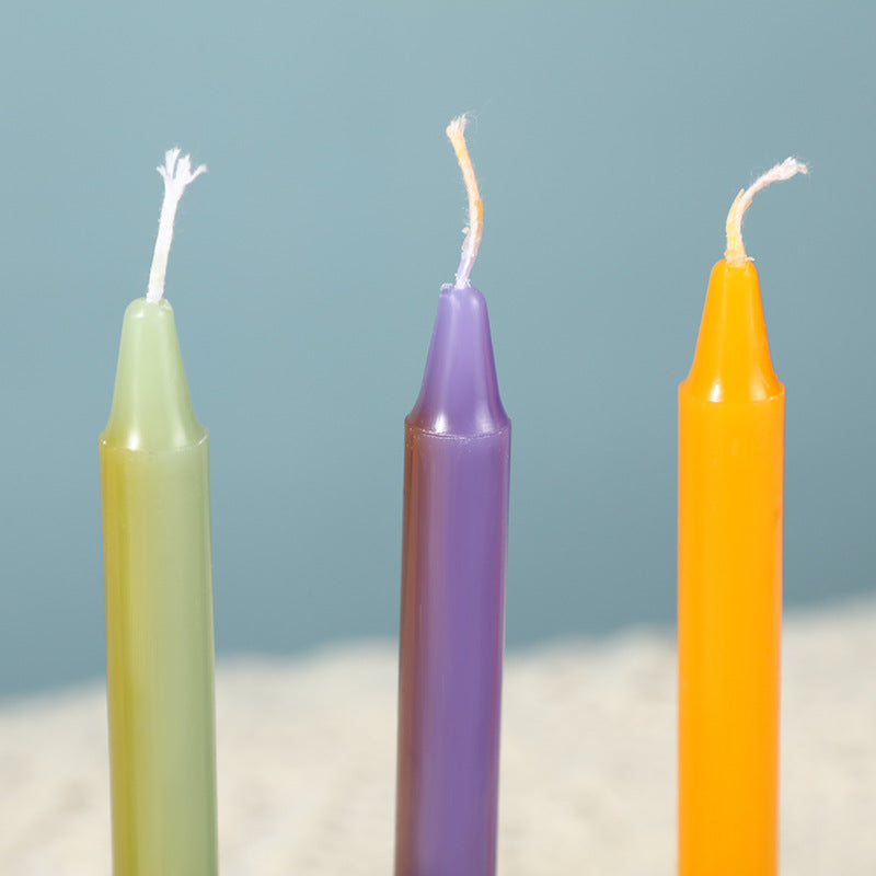 Colorful Long-Stem Candles 12-Pack - Emergency Lighting